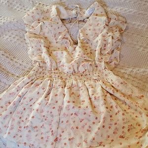 Sabo skirt floral backless mini dress